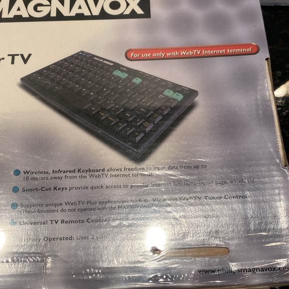 NIB & Vintage Philips Magnavox Wireless Keyboard for Web TV #MWK122BK - Picture 5 of 5